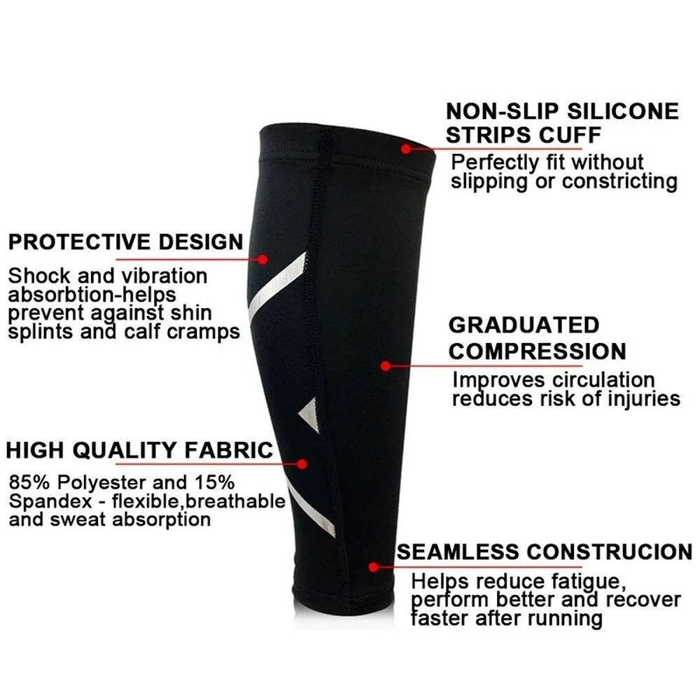 1 Piece Sports Leg Shin Guard Compression Sleeves for Runners Cyclist