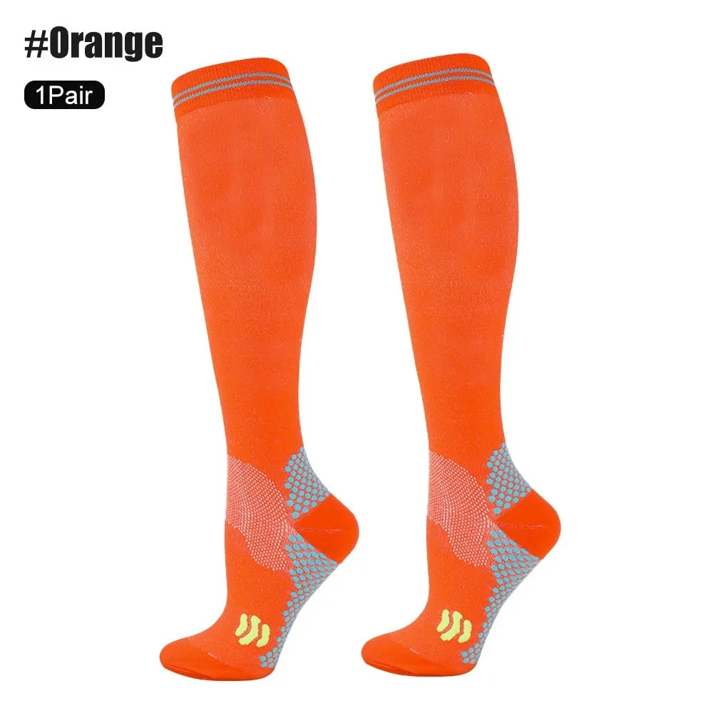 1pair Medical Compression High Socks for Edema Diabetic Varicose Veins Woman