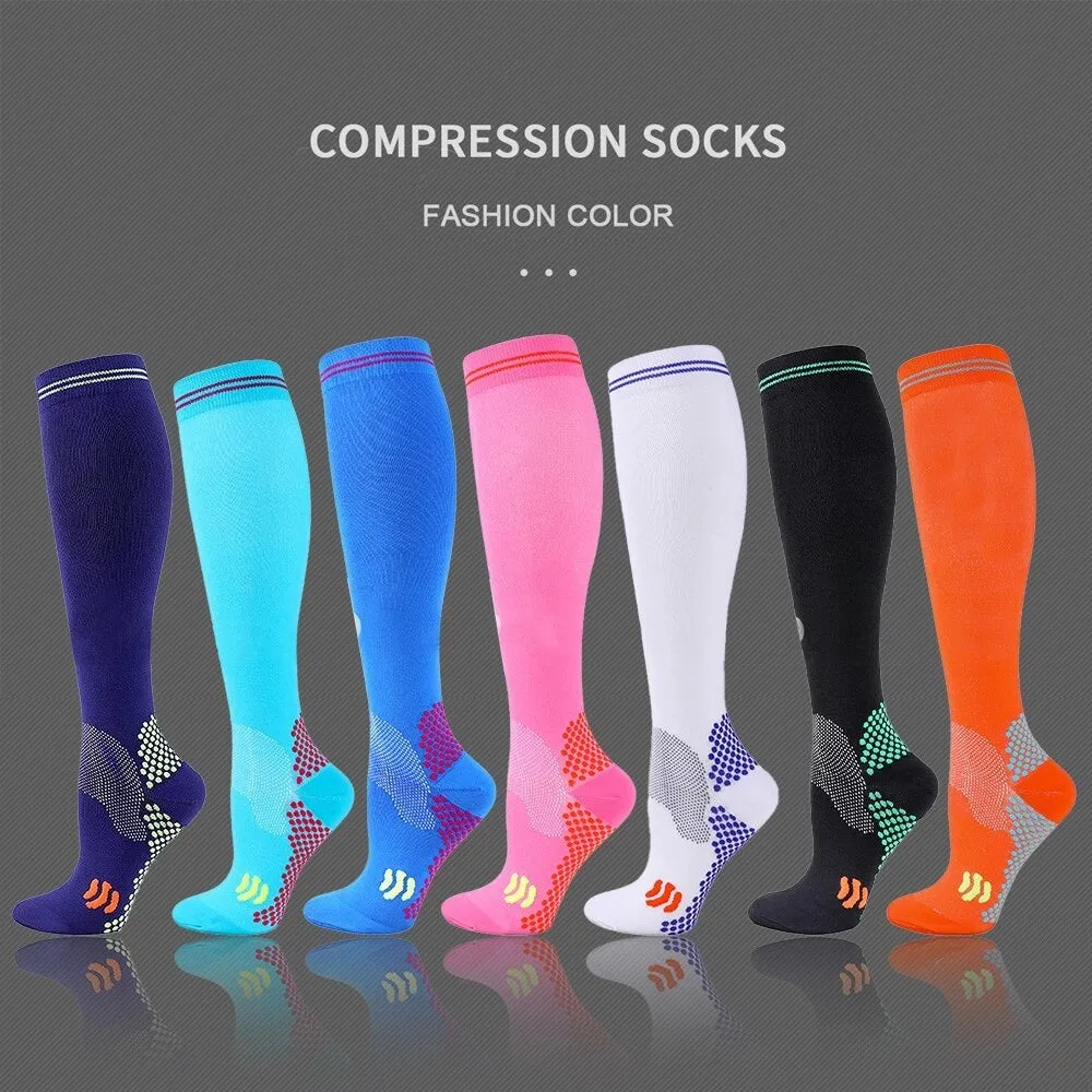1pair Medical Compression High Socks for Edema Diabetic Varicose Veins Woman