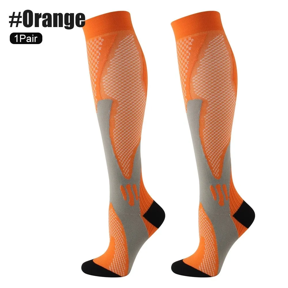 1pair Medical Compression High Socks for Edema Diabetic Varicose Veins Woman