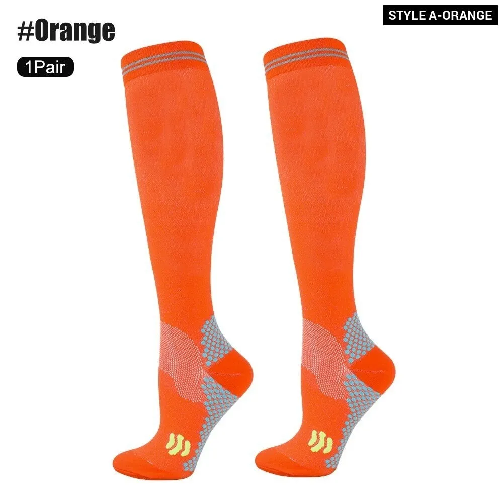 1pair Medical Compression High Socks for Edema Diabetic Varicose Veins Woman