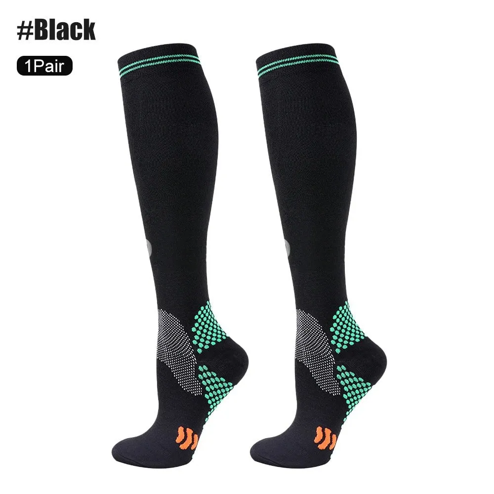 1pair Medical Compression High Socks for Edema Diabetic Varicose Veins Woman