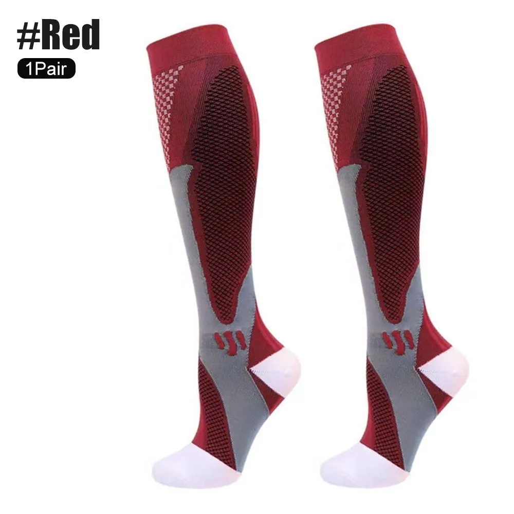1pair Medical Compression High Socks for Edema Diabetic Varicose Veins Woman