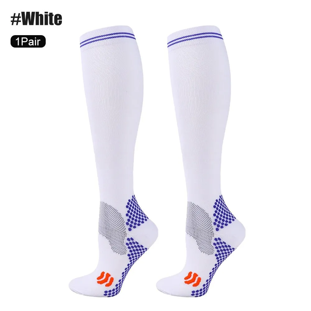 1pair Medical Compression High Socks for Edema Diabetic Varicose Veins Woman