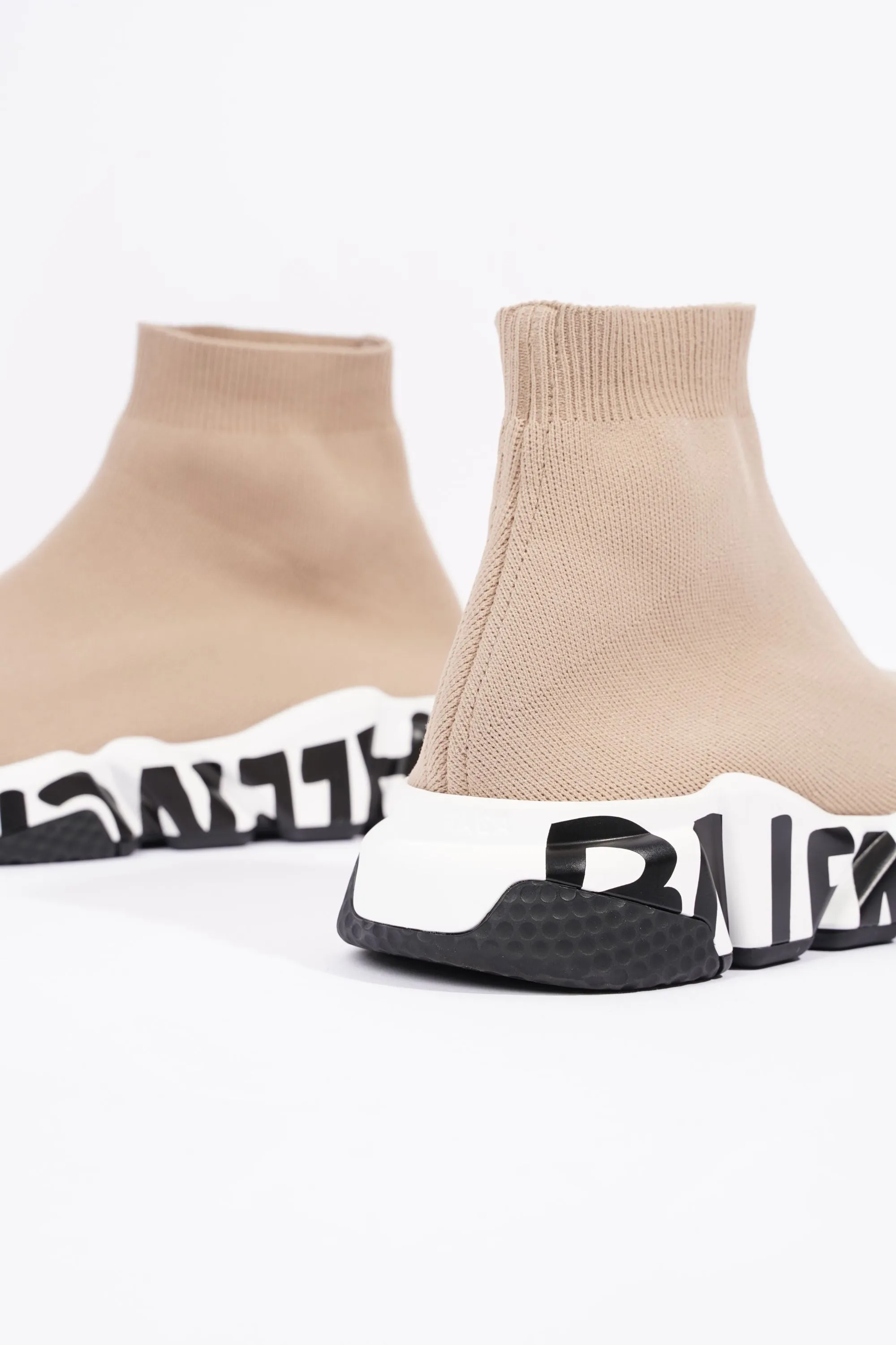Balenciaga Mens Speed Beige / White / Black / Graffiti EU 39 / UK 5