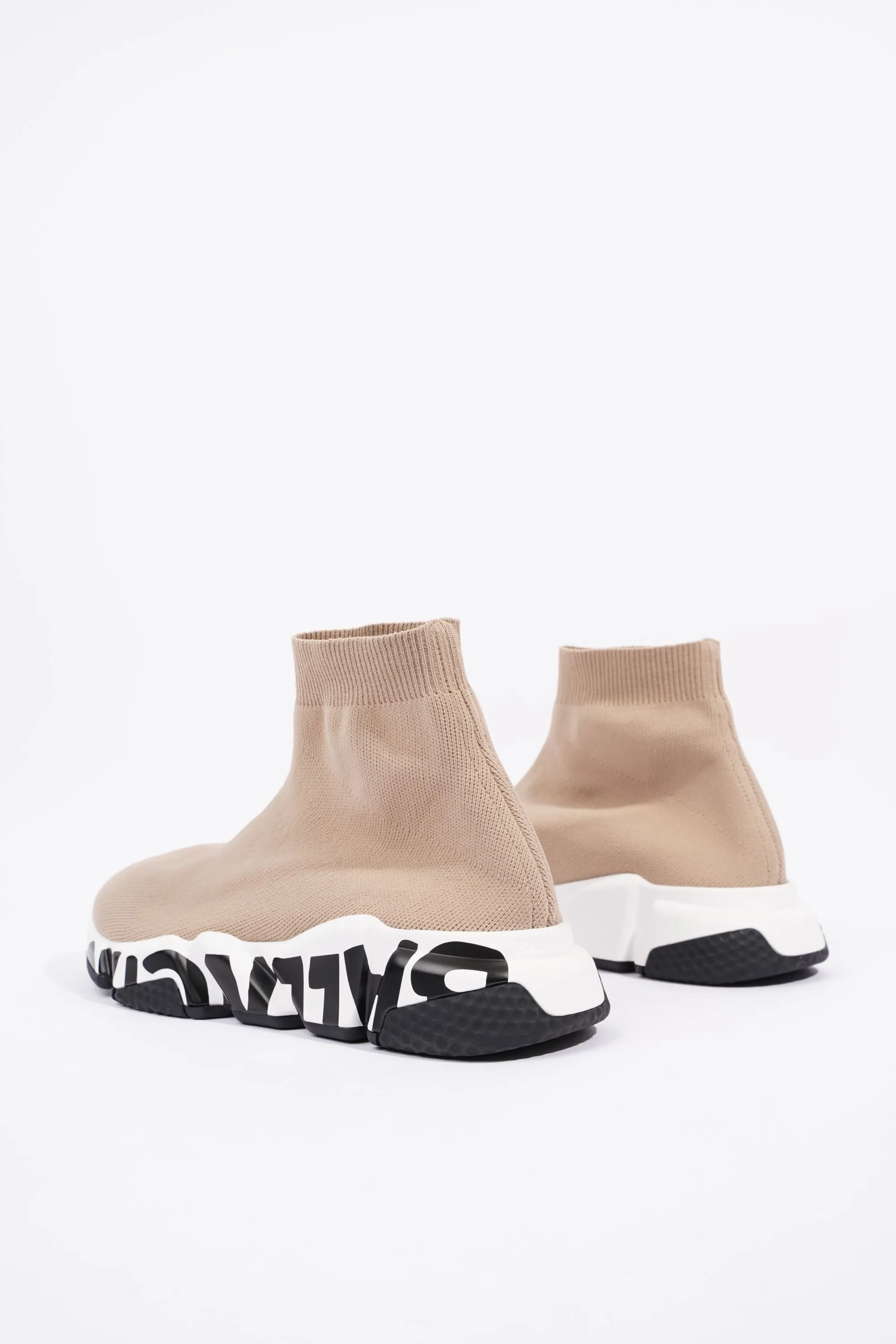 Balenciaga Mens Speed Beige / White / Black / Graffiti EU 39 / UK 5