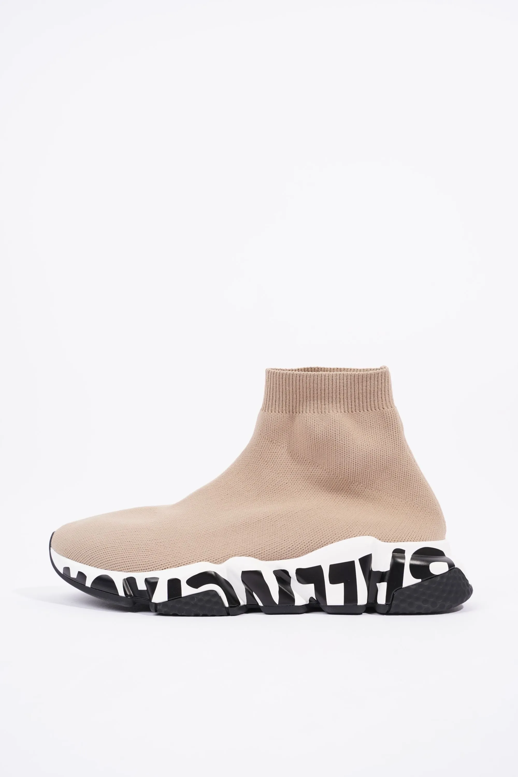 Balenciaga Mens Speed Beige / White / Black / Graffiti EU 39 / UK 5