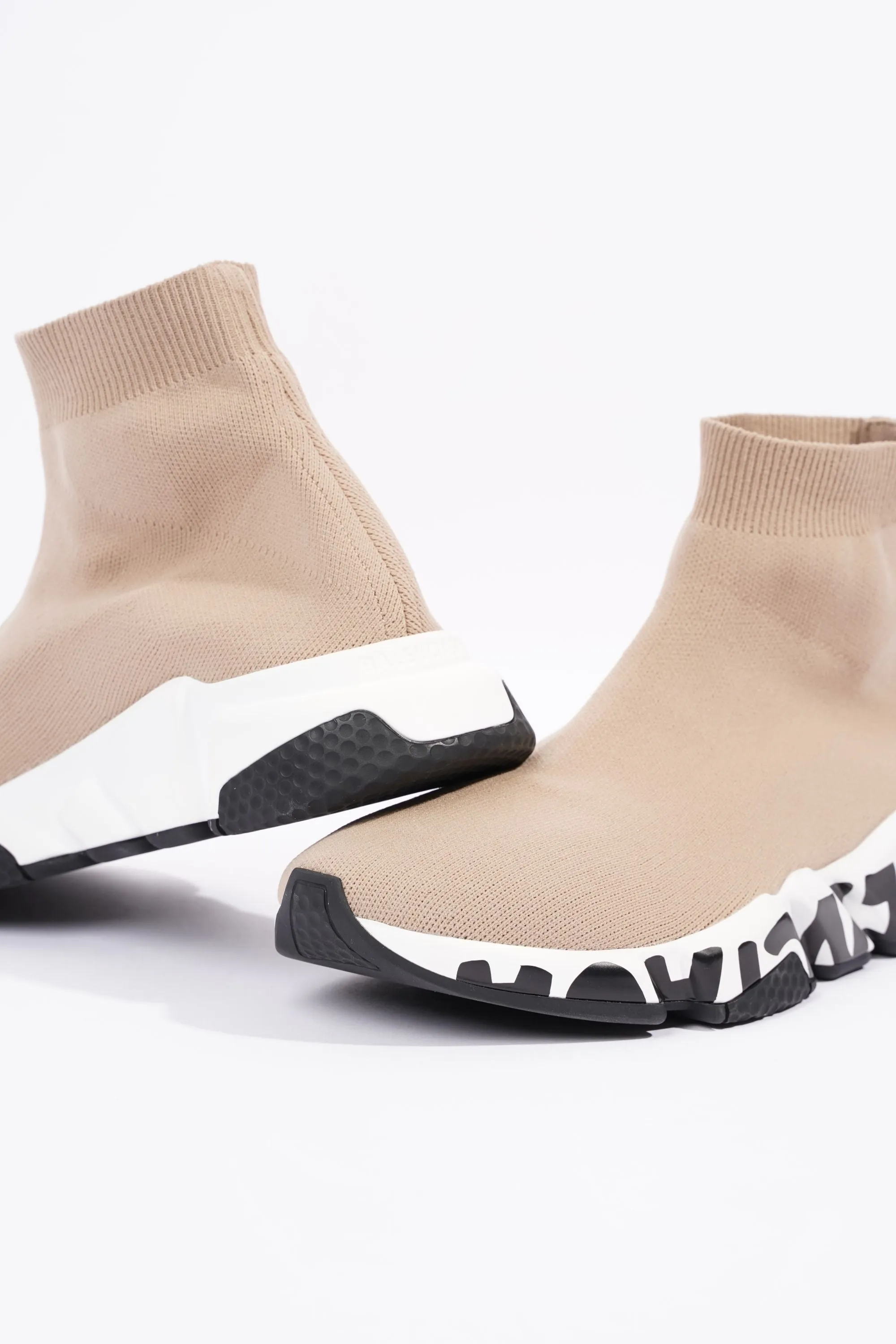 Balenciaga Mens Speed Beige / White / Black / Graffiti EU 39 / UK 5