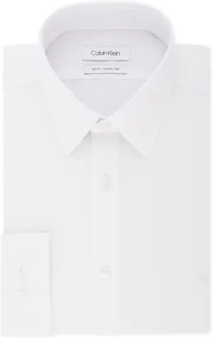 Calvin Klein Men's Dress Shirt Slim Fit Stretch Flex Collar