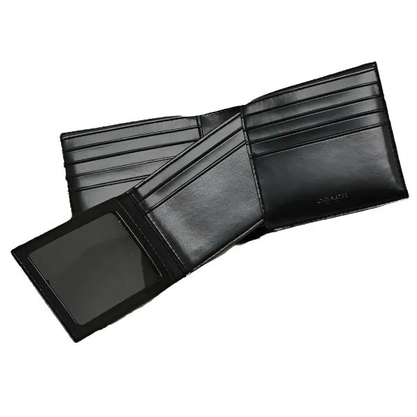 Coach 3 In 1 Wallet In Signature Canvas Charcoal/Black