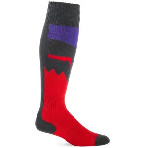 Fox Racing  180 Flora Offroad Socks Padded Comfortable Arch Support Grey Red