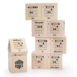 Guitar Chord Cubes Wooden Blocks