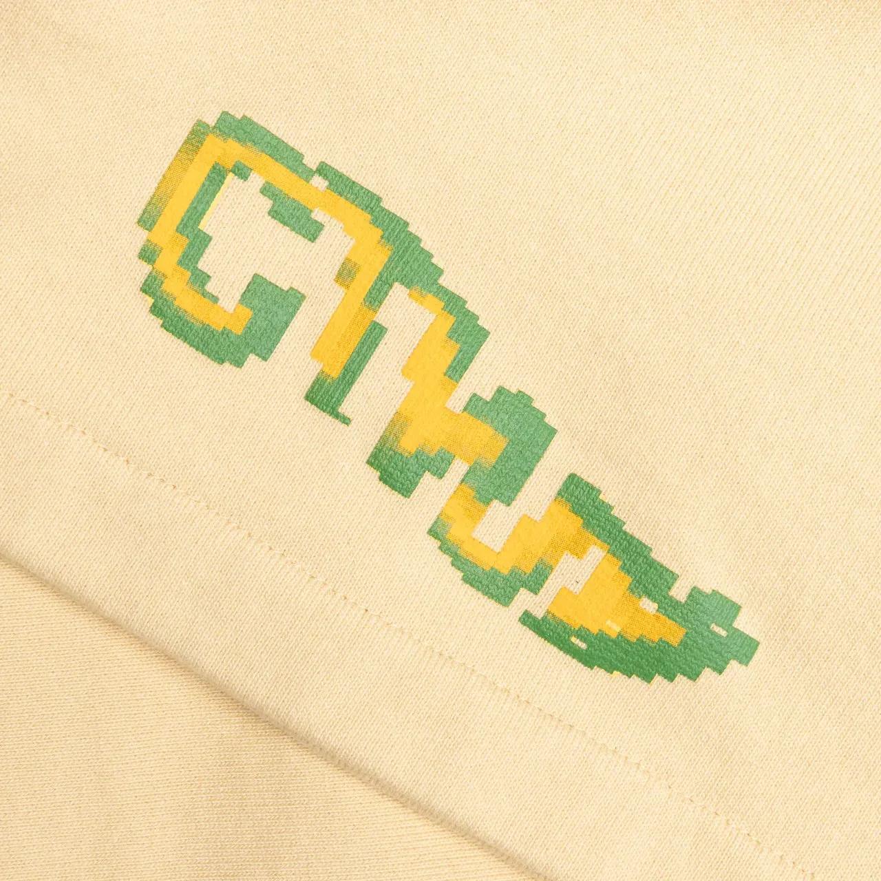 Heron Preston CTNMB Pixel Warp Sweatshorts Beige Green