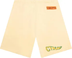 Heron Preston CTNMB Pixel Warp Sweatshorts Beige Green
