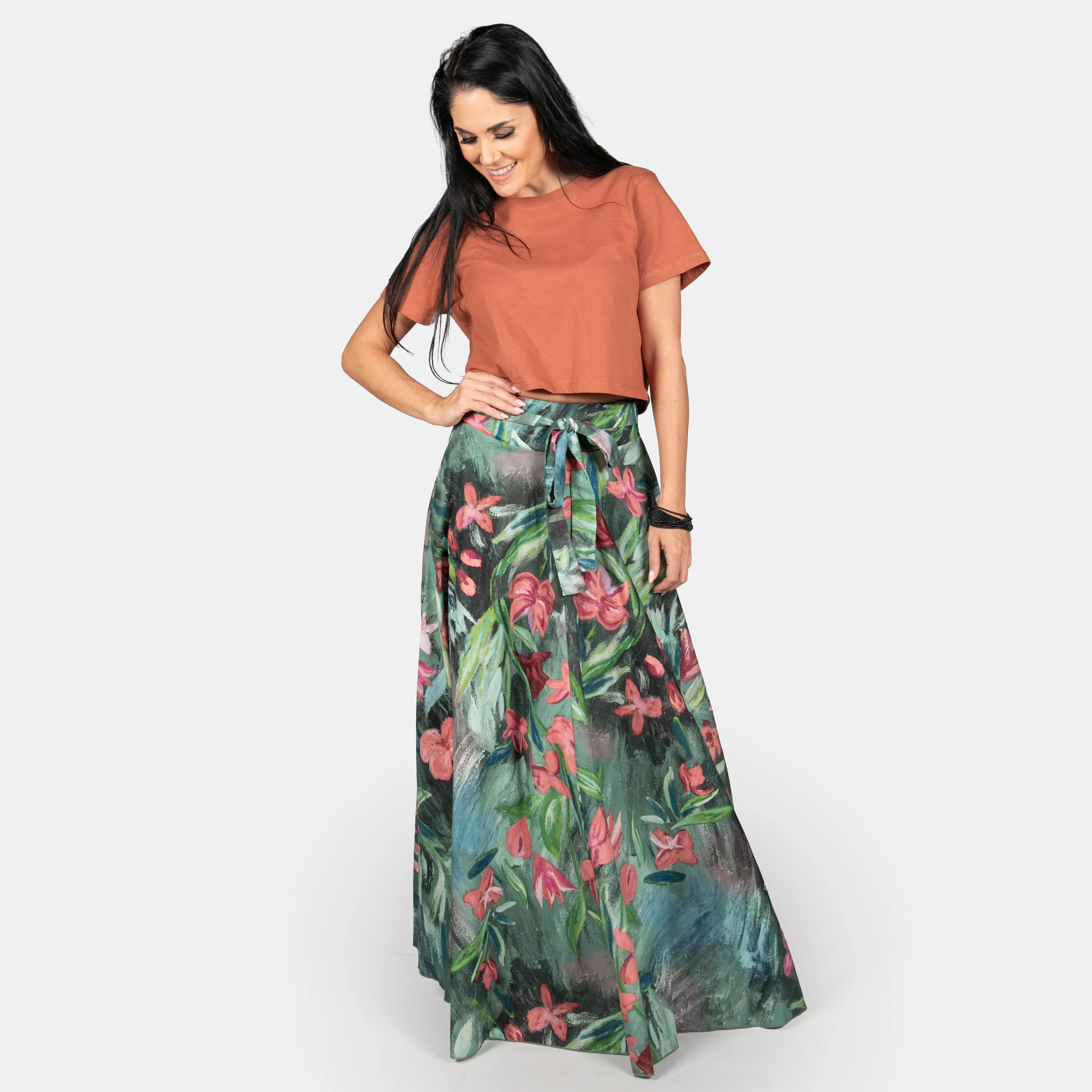 Ladies Reflection Floral Long Skirt