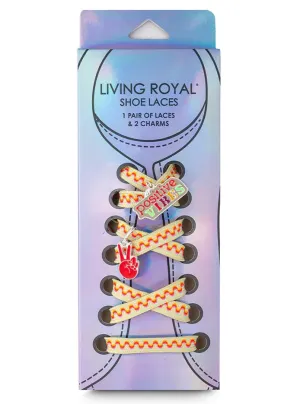 Living Royal "Positive Vibes" Shoe Laces & Charm Set