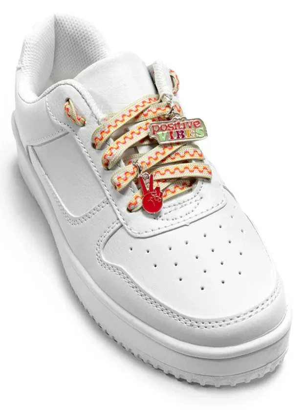 Living Royal "Positive Vibes" Shoe Laces & Charm Set
