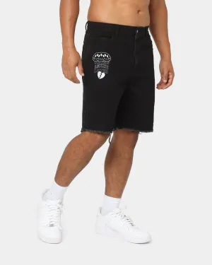 Loiter Freedom Skate Denim Shorts Black