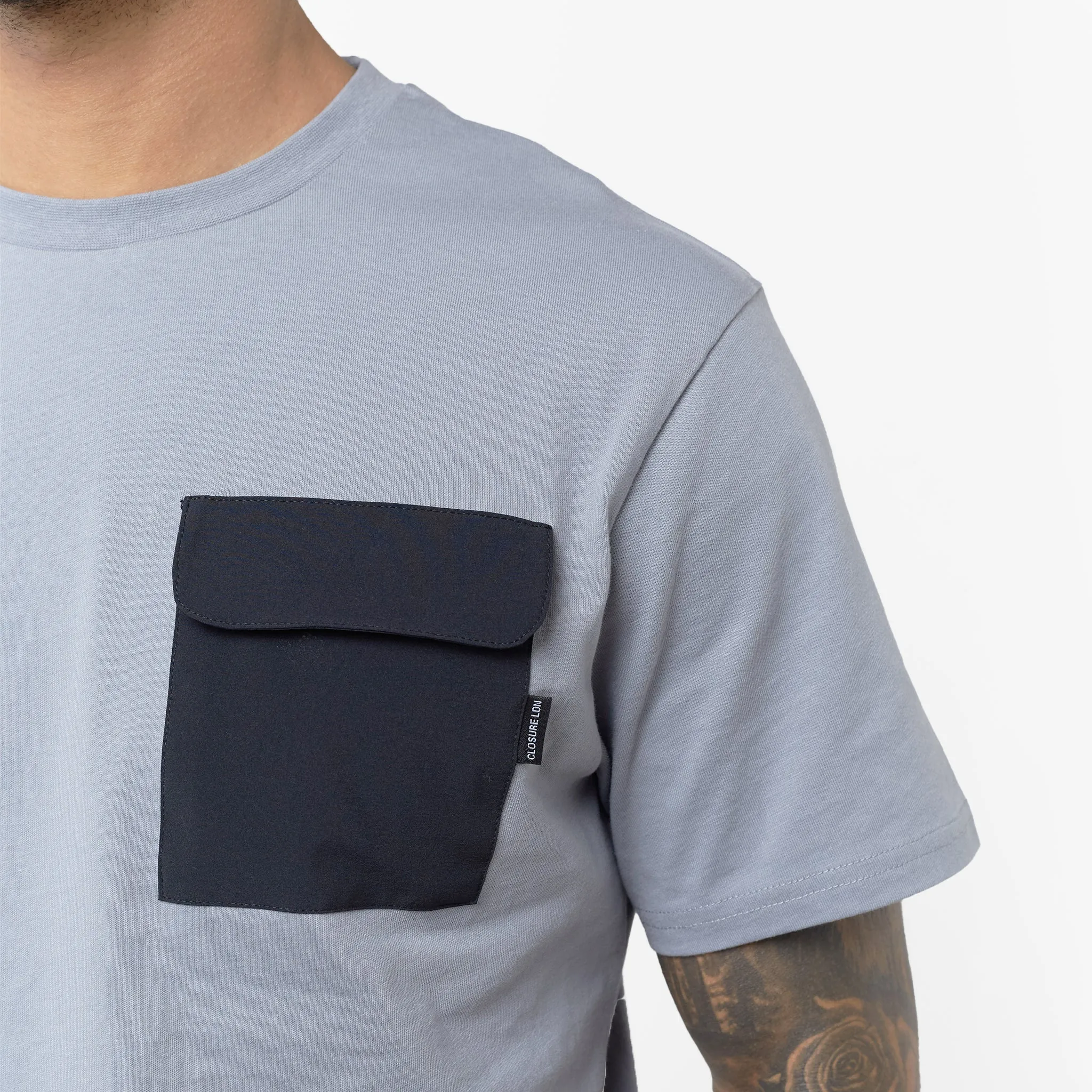Tech Pocket Twinset | Grey Black